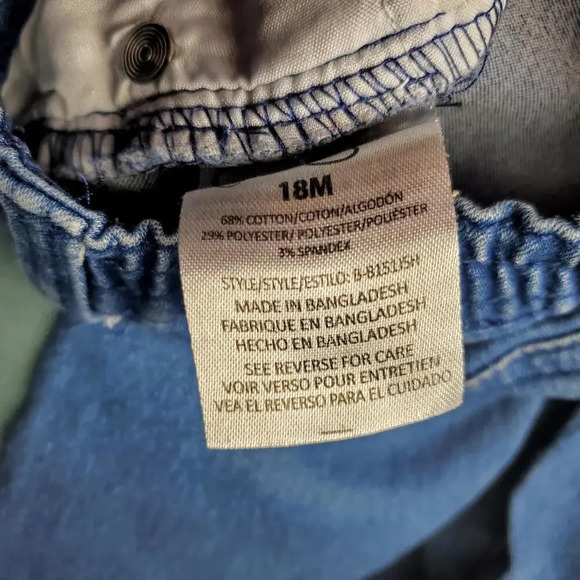 Jessica Simpson Toddler Girl Size 18m Skinny Jeans Medium Wash Blue Raw Hem - Picture 3 of 15